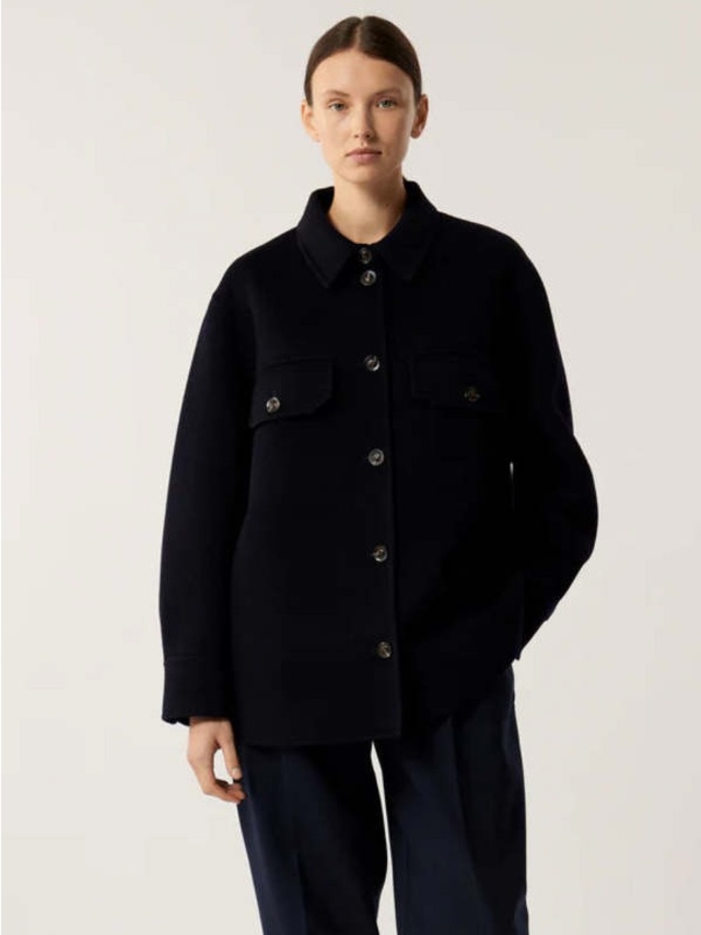 Soeur Serbie Shirt Jacket Navy